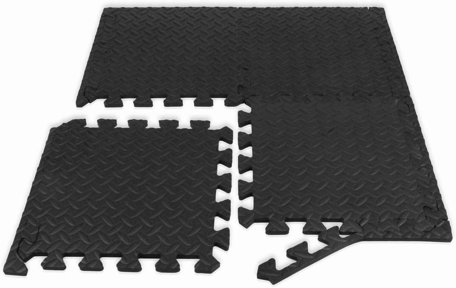 Exercise Mat/Protective Flooring Mats with EVA Foam Interlocking Tiles and Edge Pieces Suitable for Gym Equipment, Yoga, Surface Protection