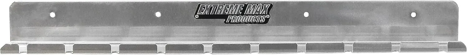 Extreme Max 5001.6059 Pneumatic Air Tool Rack Holder for Enclosed Race Trailer Shop Garage Storage, Silver