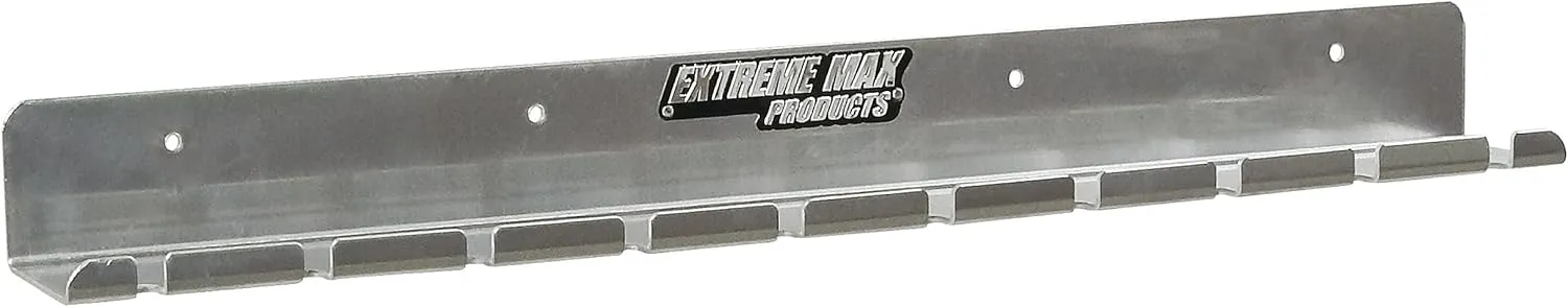 Extreme Max 5001.6059 Pneumatic Air Tool Rack Holder for Enclosed Race Trailer Shop Garage Storage, Silver