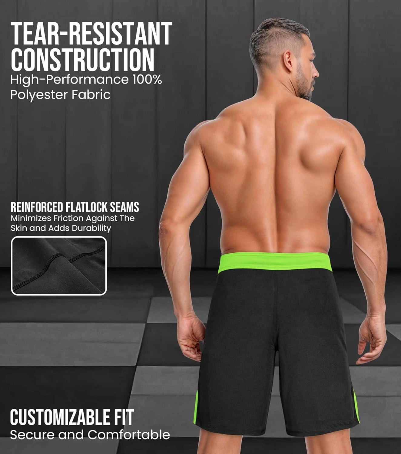 Exxact Sports MMA Shorts, IBJJF Ranked No Gi BJJ Jiu Jitsu Shorts for Men, Boxing, Cross Training & Grappling Shorts