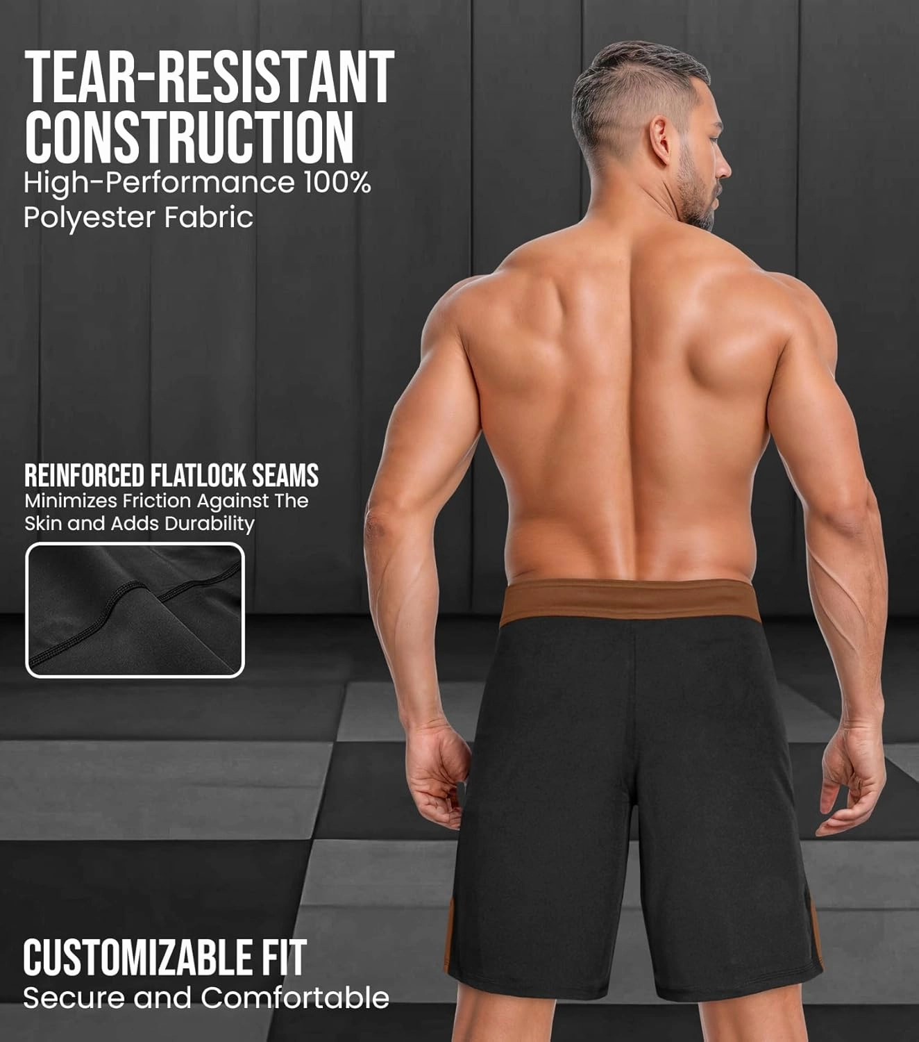 Exxact Sports MMA Shorts, IBJJF Ranked No Gi BJJ Jiu Jitsu Shorts for Men, Boxing, Cross Training & Grappling Shorts