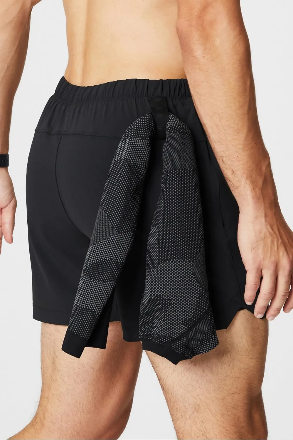 Fabletics Men's The One Short (Unlined), Training, Swimming, Lightweight, Quick-Dry, Zip Pocket, Stretch Woven