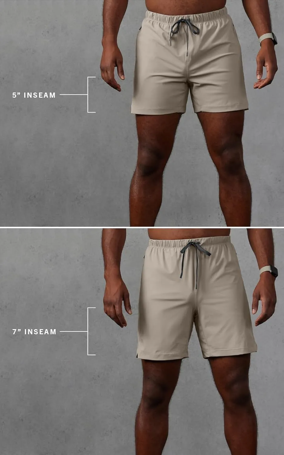 Fabletics Men's The One Short (Unlined), Training, Swimming, Lightweight, Quick-Dry, Zip Pocket, Stretch Woven
