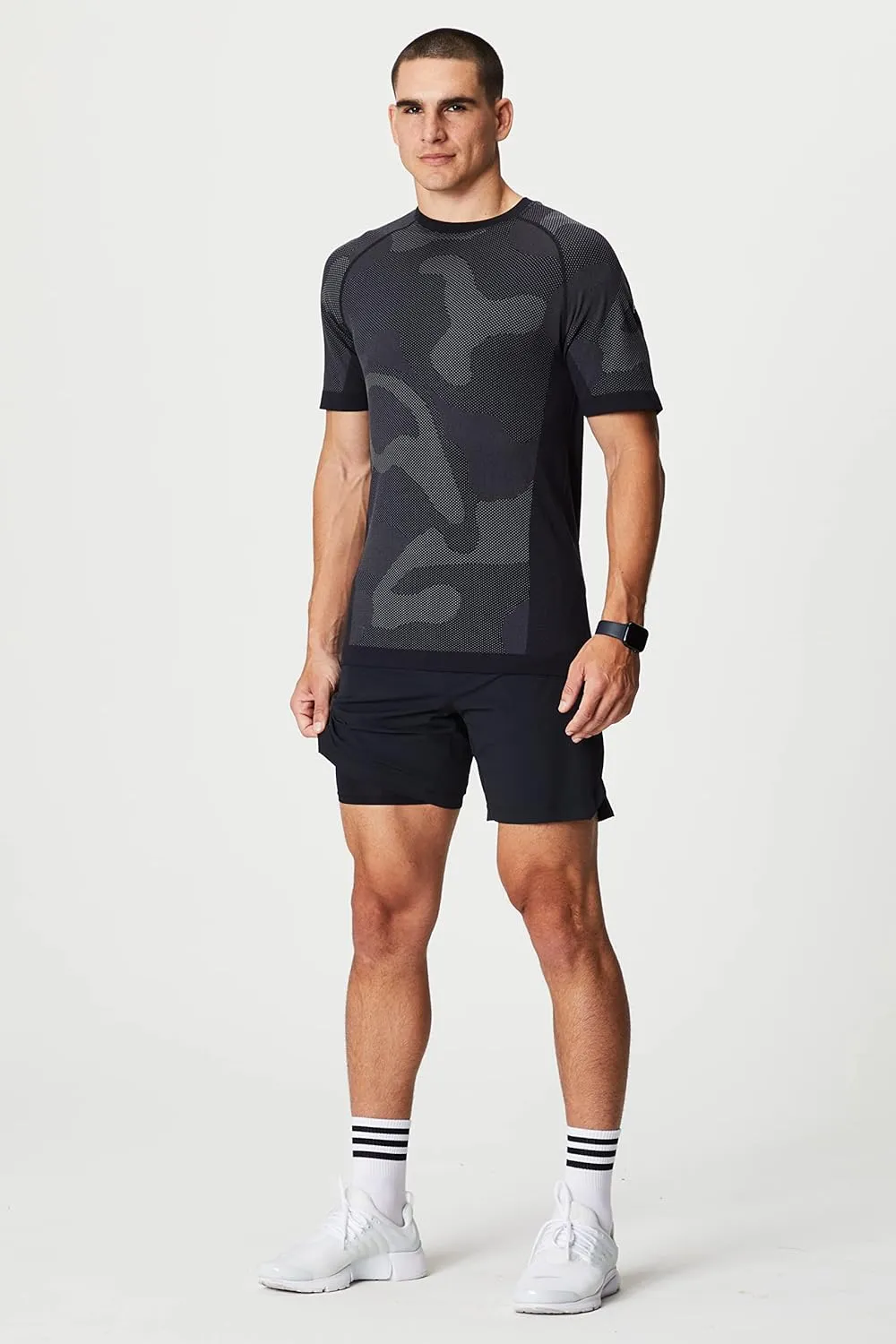 Fabletics Men's The One Short (Unlined), Training, Swimming, Lightweight, Quick-Dry, Zip Pocket, Stretch Woven