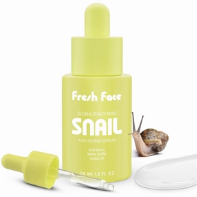 Face Fresh Snail Mucin Serum   Peptides for Glass Skin – 97% Snail Essence Hydrating Serum 30 ml 1.0 fl.oz – Anti Aging Hyaluronic Acid Serum – Reduces Wrinkles, Acne, Scars & Moisturizes Skin