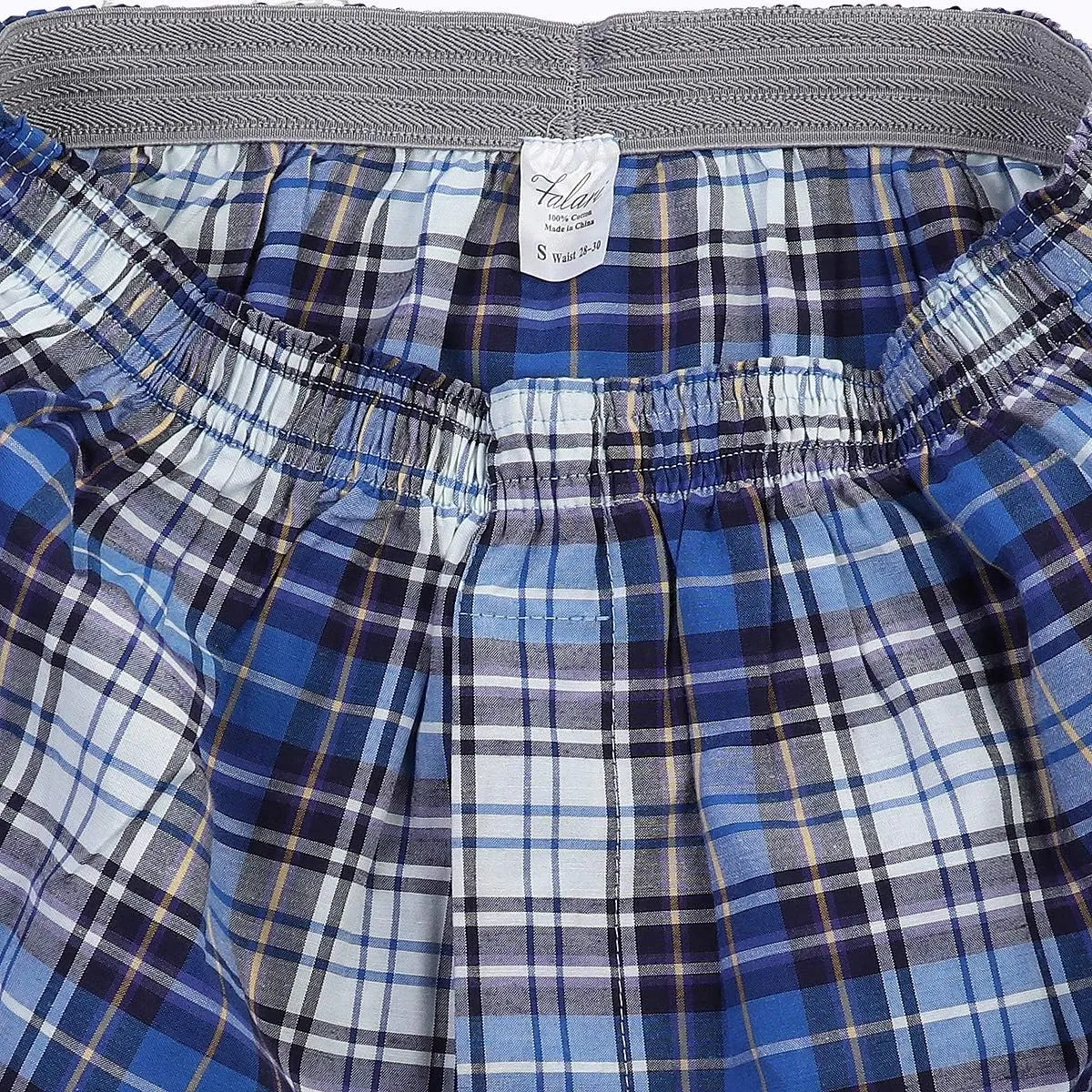 Falari 4-Pack Men's Boxer Underwear 100% Cotton Premium Quality