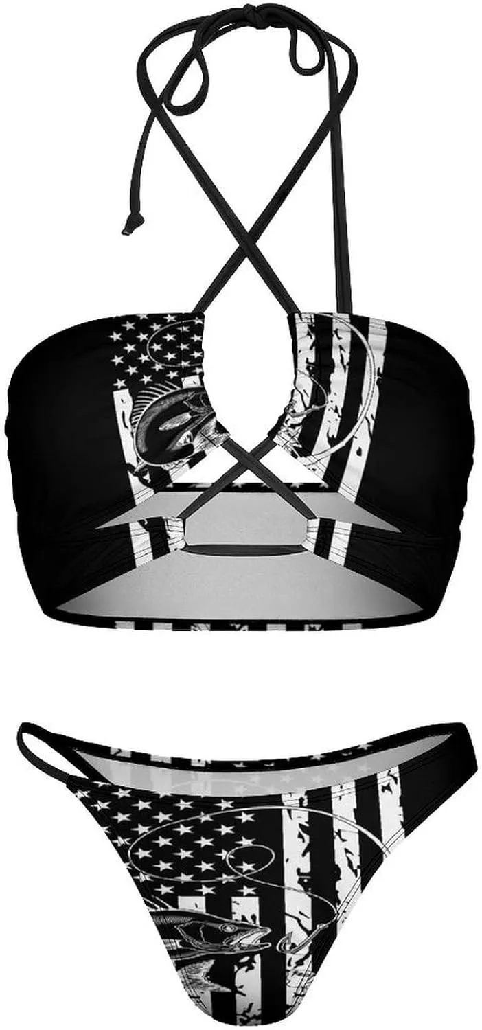 Fashion Sexy Adjustable Halter Bikini Set Two Piece Bathing Suits