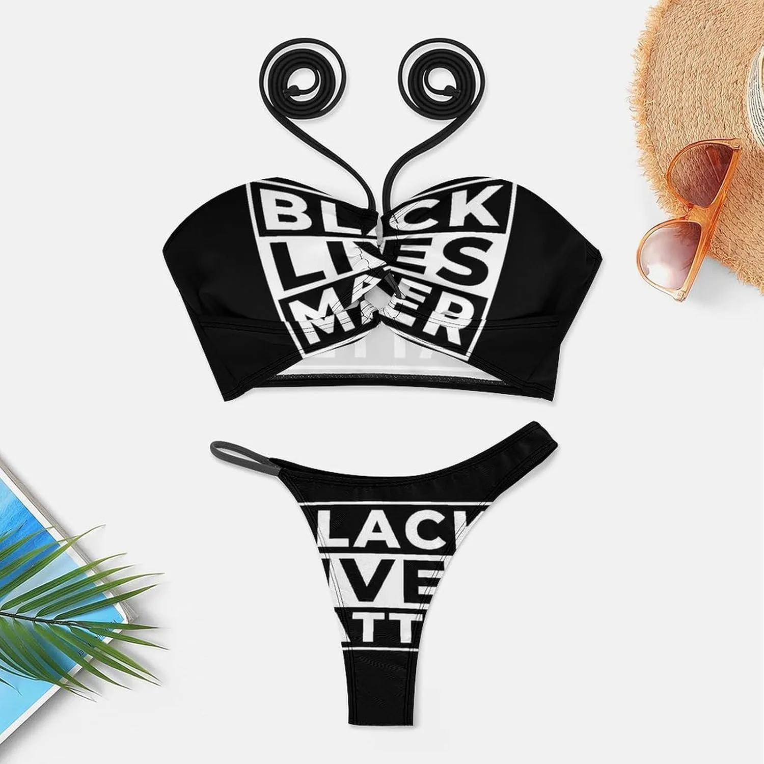Fashion Sexy Adjustable Halter Bikini Set Two Piece Bathing Suits