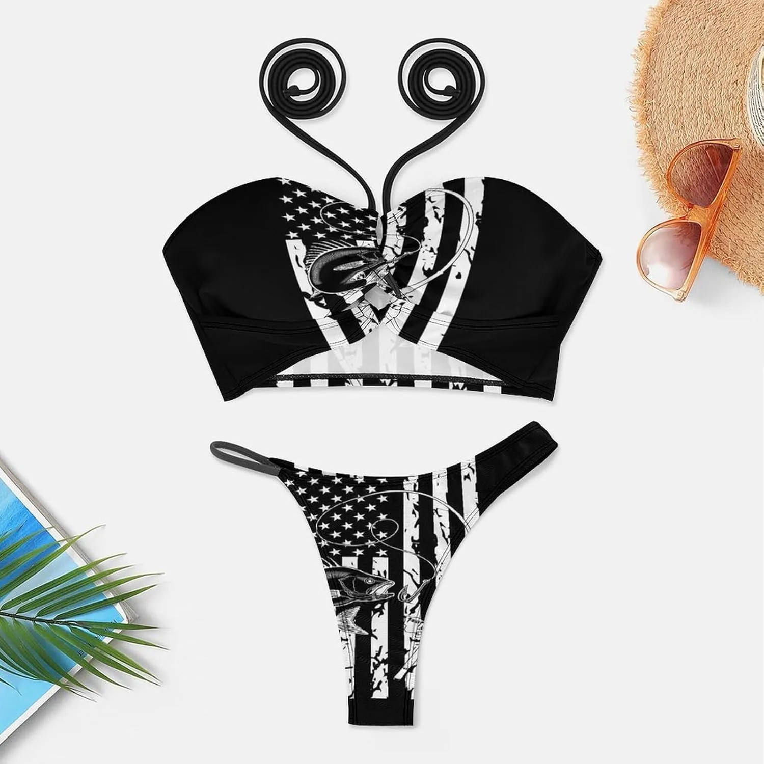Fashion Sexy Adjustable Halter Bikini Set Two Piece Bathing Suits