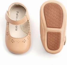 Felix & Flora Soft Sole Baby Shoes - Infant Baby Walking Shoes Moccasinss Rubber Sole Crib Shoes