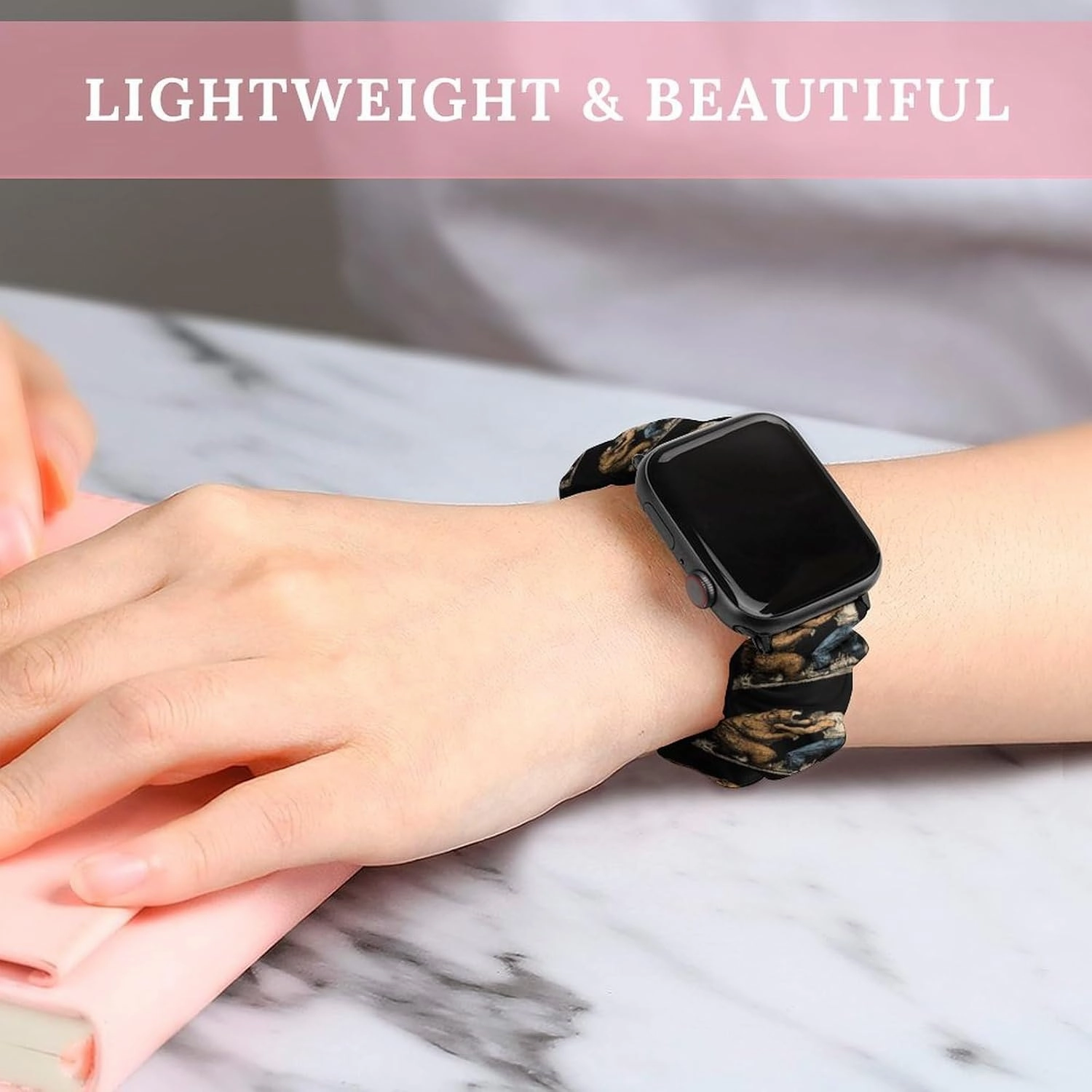 Fighting With Bear Fashion Watch Strap Scrunchies Wristbands Compatible With IWatch Series