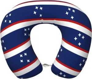 Flag of Patagonia Neck Pillow Memory Foam U-Shaped Travel Pillow Head Support for Airplanes Car Home Office