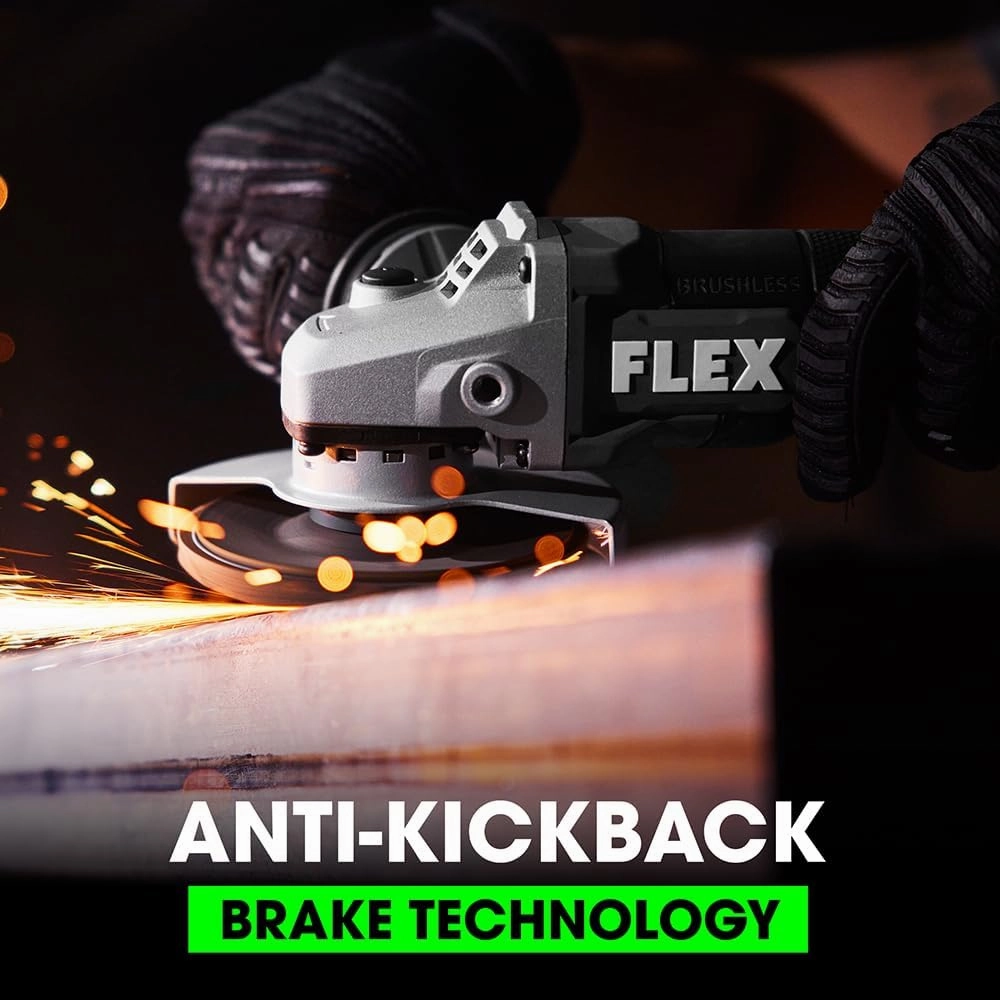 FLEX 24V Brushless Cordless 5-Inch 10,000 RPM Variable Speed Paddle Switch Angle Grinder Tool Only, Battery and Charger Not Included - FX3171A-Z