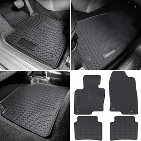 Floor Mat for Mazda CX-5 2017 2018 2019 2020 2021 2022 2023 2024 2025 Heavy Duty Rubber Front Rear Car Liner Carpet All Weather Custom Fit Waterproof Odorless (Black 4PCS)