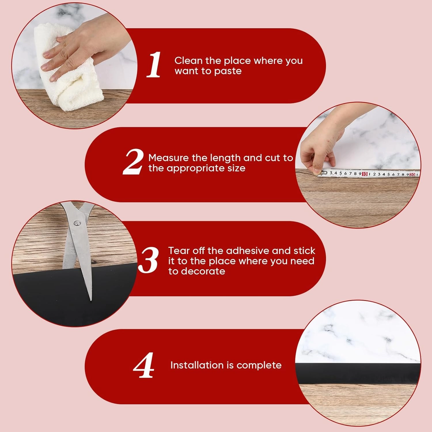 Floor Transition Strip 2" Width Self Adhesive Flat Vinyl Flooring Transitions Strip for Joining Floor Gaps, Carpet Threshold, Doorway Transitions, Threshold Cover, Floor Tiles, 10Ft Length- Black