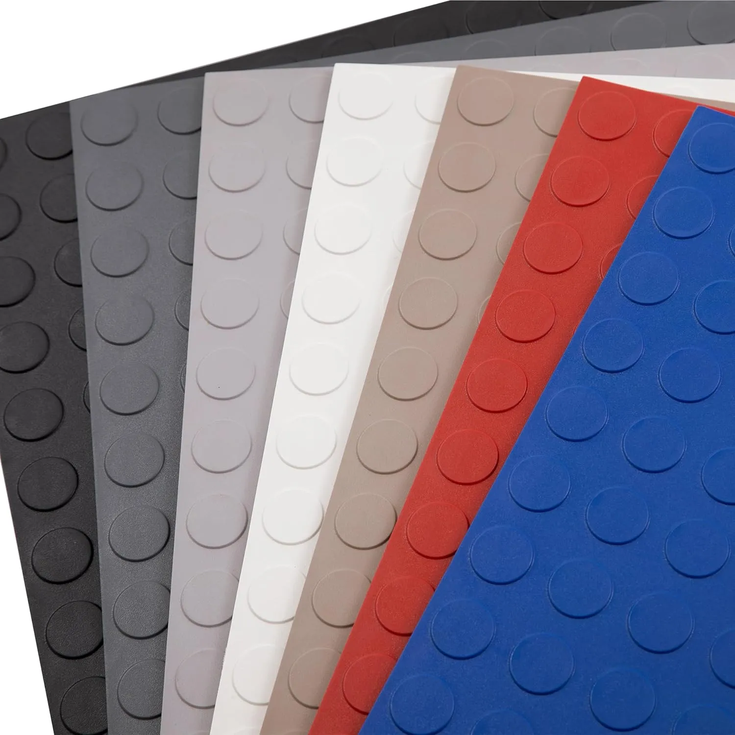 FlooringInc's 4.5mm Flex Nitro Hidden Interlocking Garage Floor Tiles, Flexible PVC Garage Tiles Flooring for a Stronger & Safer Garage, Workshop or Shed, Coin, Terracotta, 8 Tiles (20.5"x20.5")