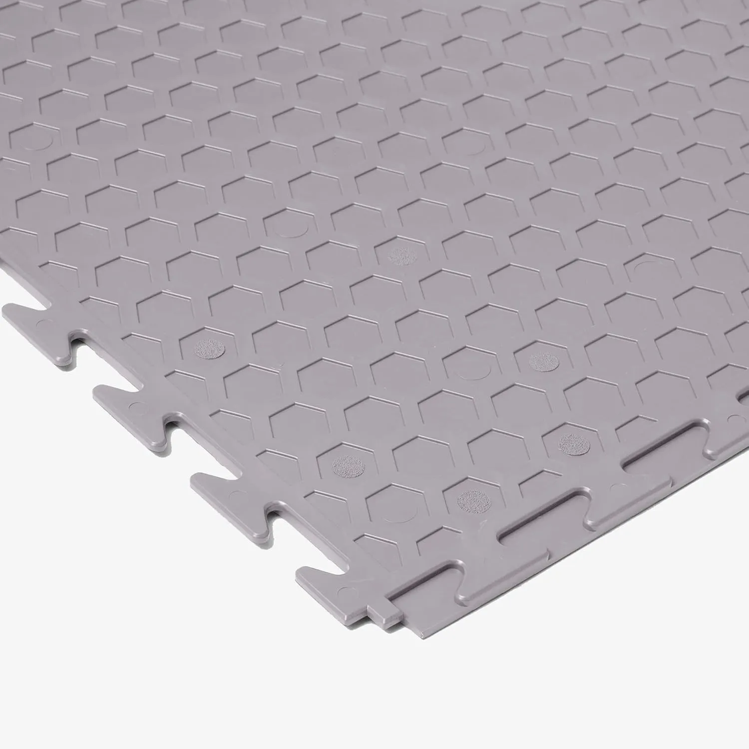 FlooringInc's 4.5mm Flex Nitro Hidden Interlocking Garage Floor Tiles, Flexible PVC Garage Tiles Flooring for a Stronger & Safer Garage, Workshop or Shed, Smooth, Light Gray, 4 Tiles (20.5"x20.5")