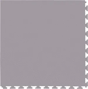 FlooringInc's 4.5mm Flex Nitro Hidden Interlocking Garage Floor Tiles, Flexible PVC Garage Tiles Flooring for a Stronger & Safer Garage, Workshop or Shed, Smooth, Light Gray, 4 Tiles (20.5"x20.5")