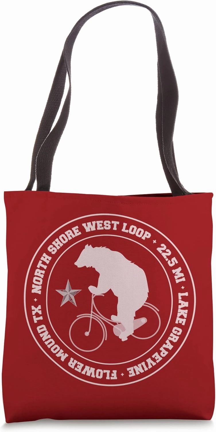 Flower Mound TX MTB Texas Mountain Biking Grapevine Lake Tote Bag