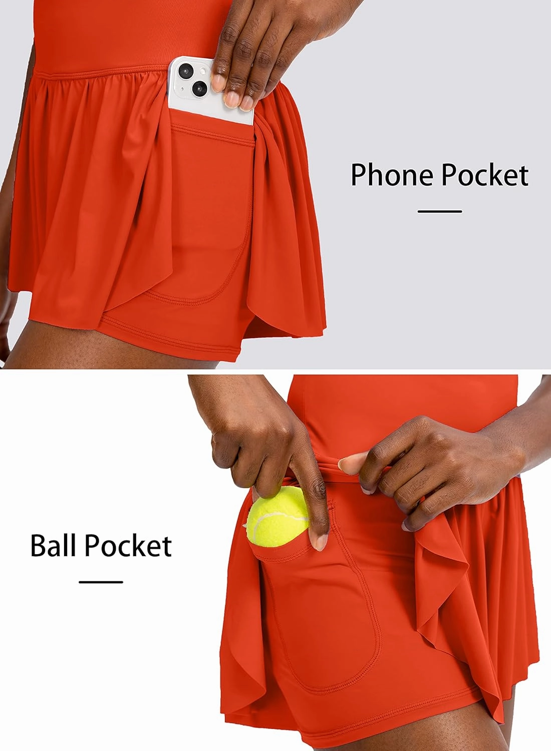 Flowy Running Shorts for Women with 4 Pockets 2 in 1 High Waisted Women's Butterfly Workout Athletic Tennis Skirt Shorts