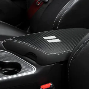 for Dodge Challenger 2015-2023 Car Armrest Cover Waterproof Center Console Pad Covers Scratch Resistance Box Cover Leather Protector Pad Decoration Accessories(Carbon Fiber   Black)