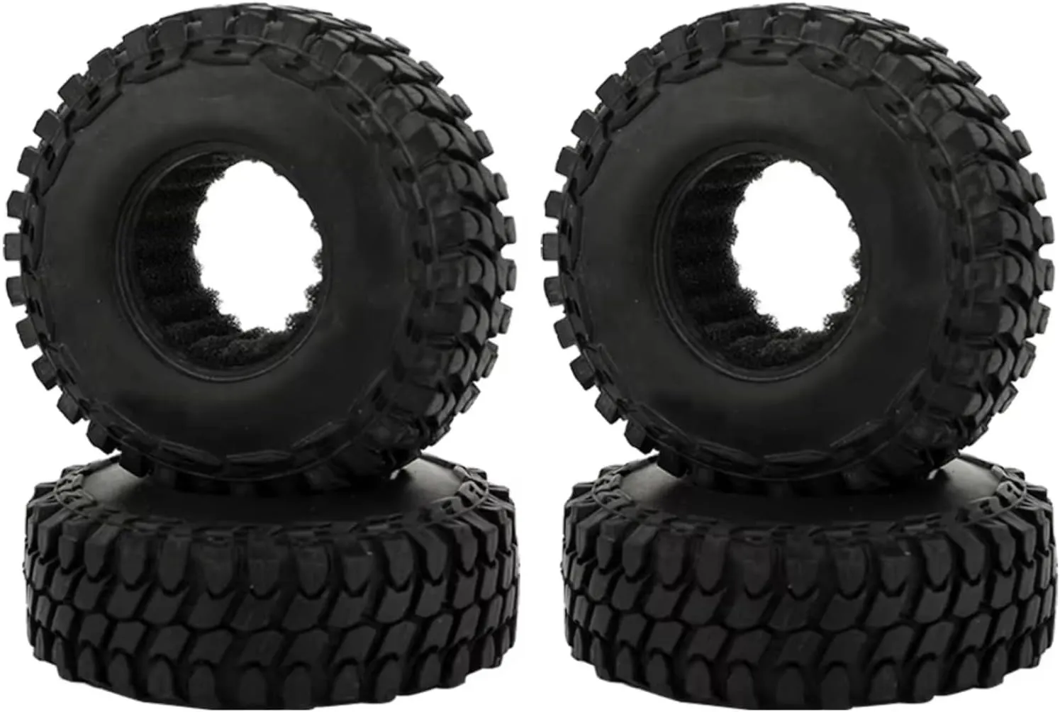 for FMS for FCX24 Enduro24 for Traxxas for TRX4M 1/24 4PCS 1.0 Soft Rubber Wheel Tire 52mm RC Crawler Car Parts RC Car Accessories