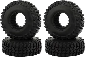 for FMS for FCX24 Enduro24 for Traxxas for TRX4M 1/24 4PCS 1.0 Soft Rubber Wheel Tire 52mm RC Crawler Car Parts RC Car Accessories