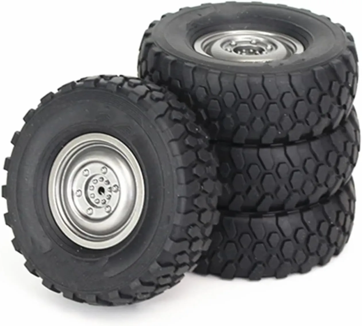 for MN D90 for MN98 for MN99S for WPL C14 C24 C34 B14 B24 for LDRC P06 RC Car 4pcs 72mm Soft Tire Wheel Upgrade Parts Accessories RC Upgrade Accessories