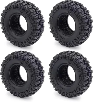 for TRX-4M 1/18 for Axial for SCX24 1/24 RC Crawler Car Upgrade Parts 4Pcs 1.0inch Soft Rubber Wheel Tires RC Vehicle Wheels Tires(C)
