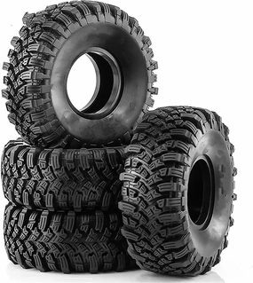 for Axial for SCX10 for Traxxas for TRX4 for D90 for Redcat 4PCS 115mm 1.9" Soft Rubber Tire Wheel Tyre for 1/10 RC Crawler Car RC Vehicle Wheels Tires