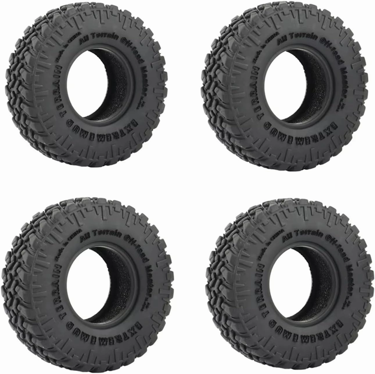 for Axial for SCX24 90081 Upgrade Tyres 4PCS 1.0" Soft Rubber All for Terrain Wheel Tires 50 * 20/54 * 23mm for 1/24 RC Crawler Car RC Vehicle Wheels Tires(B)
