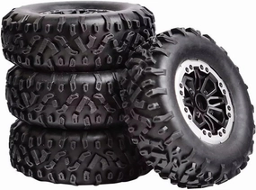 for C24 4 Pieces RC Crawler Tires Tyres Set 1/12 and 1/16 Scale 72mm Wear Resistant Accessories Soft Tire Wheels Replacement RC Vehicle Wheels Tires