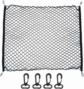 for Chevrolet Aveo T200 03 11 Daewoo Gentra T250 05 11 Ravon Nexia R3 15 20,Car Trunk Net,70 * 70CM Elastic Pocket Hook Rear Cargo Storage Mesh