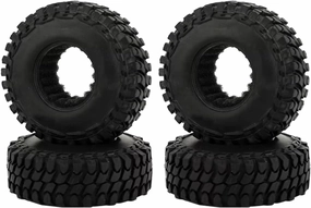 for FMS for FCX24 Enduro24 for Traxxas for TRX4M 1/24 4PCS 1.0 Soft Rubber Wheel Tire 52mm RC Crawler Car Parts RC Car Upgrade Part