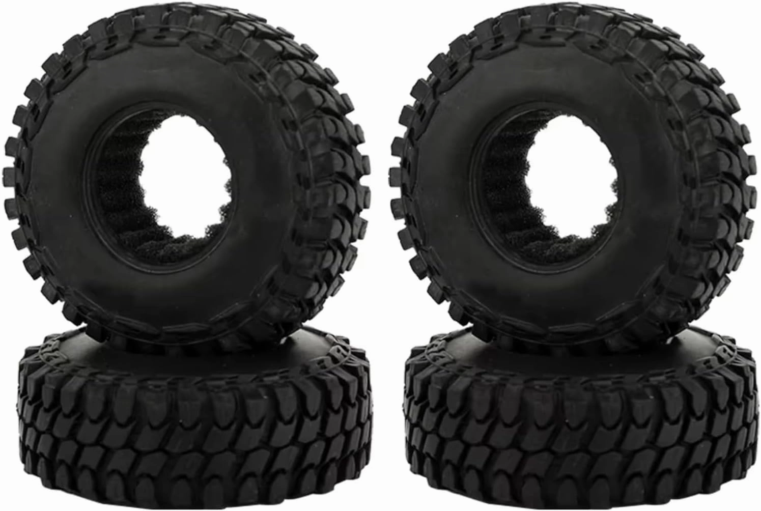 for FMS for FCX24 Enduro24 for Traxxas for TRX4M 1/24 4PCS 1.0 Soft Rubber Wheel Tire 52mm RC Crawler Car Parts RC Car Upgrade Part
