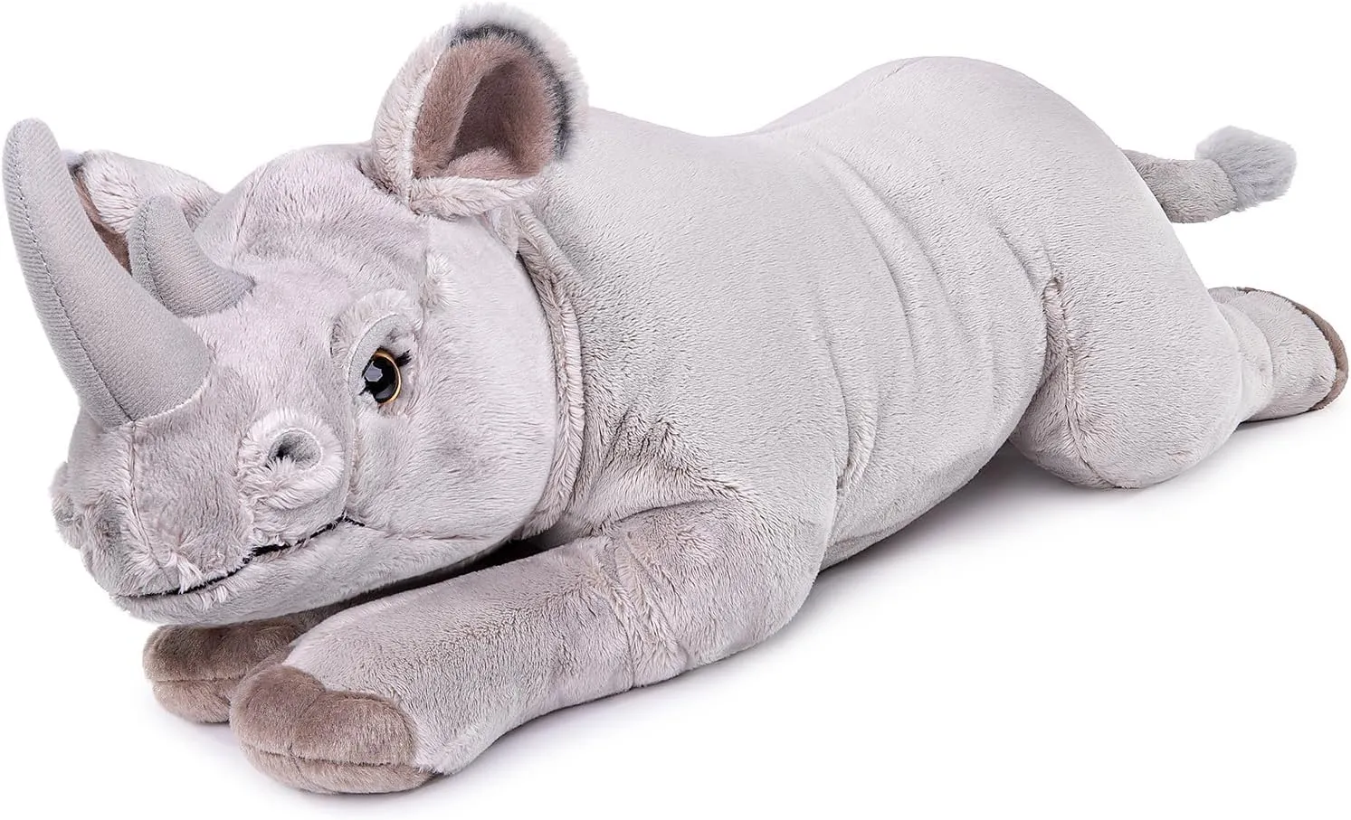 FRANKIEZHOU Lifelike Rhino Stuffed Animal-19in Grey, Realistic Hippopotamus Stuffed Animal,Simulation Soft Hippopotamus Gifts,Girl Toys