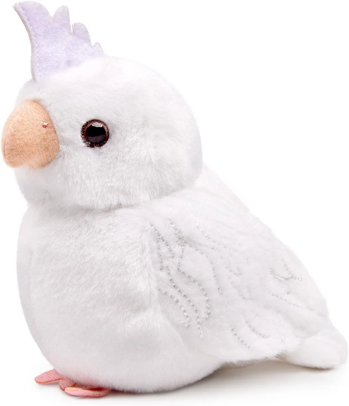 FRANKIEZHOU White Cockatiel Stuffed Animal,Soft Bird Plush Toy Gifts for Kids, Girls Toy, Home Decor- White 4.5 inches Tal