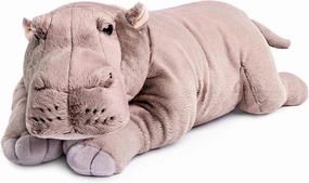 FRANKIEZHOU Lifelike Hippo Stuffed Animal- Grey, Realistic Hippopotamus Stuffed Animal,Simulation Soft Hippopotamus Gifts,Girl Toys,Gifts for Kids