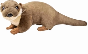 FRANKIEZHOU Lifelike Otter Plush-10 Realistic Otter Stuffed Animal,Soft Baby Otter Plush Toy,Graduation Gifts for Kids,Cudding Toy