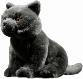 FRANKIEZHOU Realistic British Short Cat Stuffed Animal- 11",Cat Plush Toy,Soft Cat Plush,Girl Toys,Gifts for Kids,Home Decor,Hugging Toy
