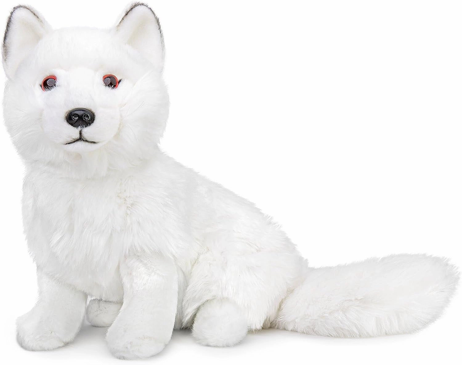 FRANKIEZHOU Realistic Fox Plush, Stuffed Fox-White 11",White Fox Plush Toy, Fox Stuffed Animal,Girl Toys,Gifts for Kids