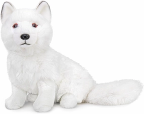 FRANKIEZHOU Realistic Fox Plush, Stuffed Fox-White 11",White Fox Plush Toy, Fox Stuffed Animal,Girl Toys,Gifts for Kids