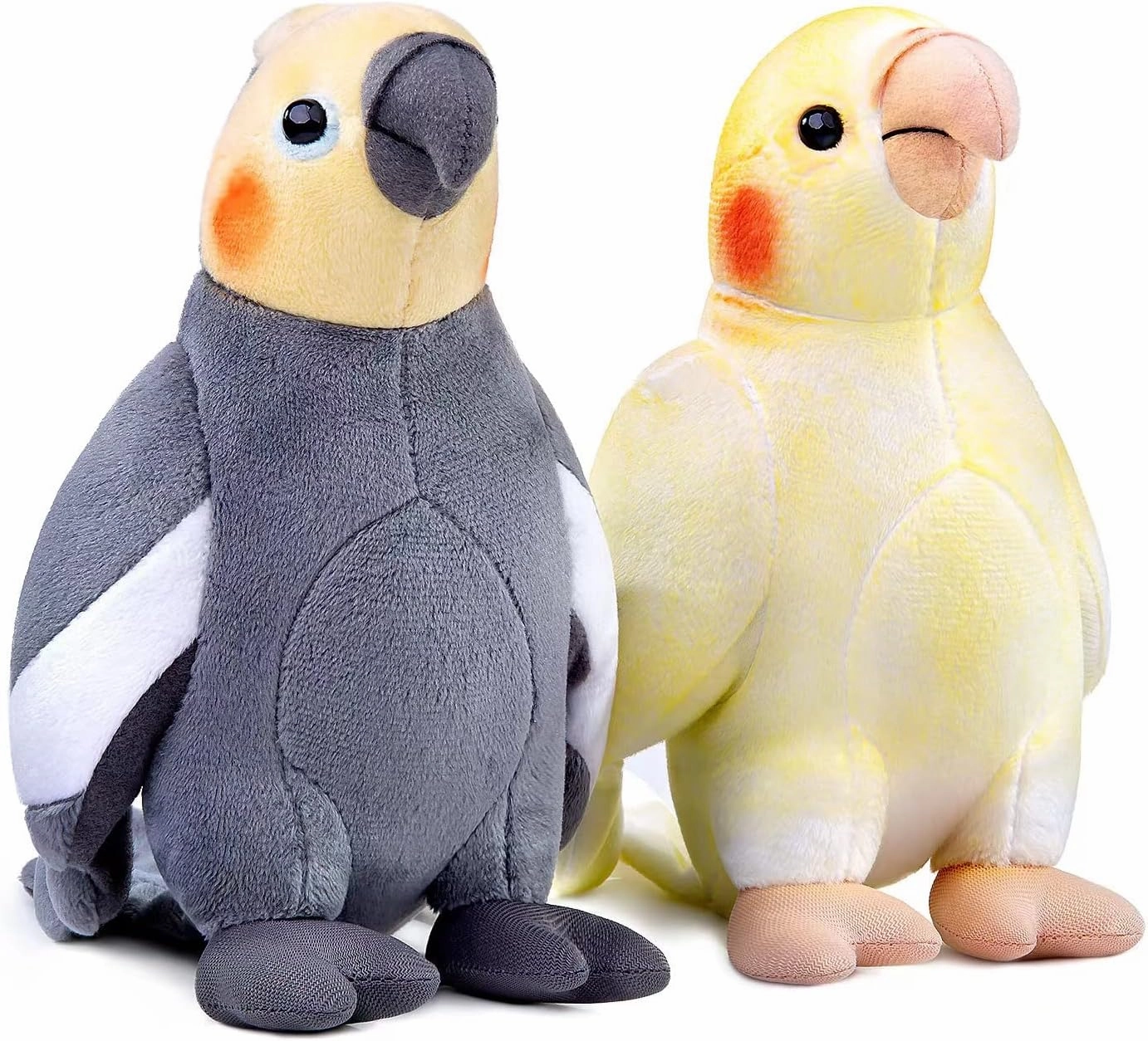 FRANKIEZHOU Realistic Parrot Stuffed Animal-2pcs,Stuffed Parrot for Shoulder, Girl Toys,Gifts for Kids,Home Decor