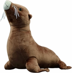 FRANKIEZHOU Sea Lion Plush Toy Stuffed Animal-Brown 9.45"
