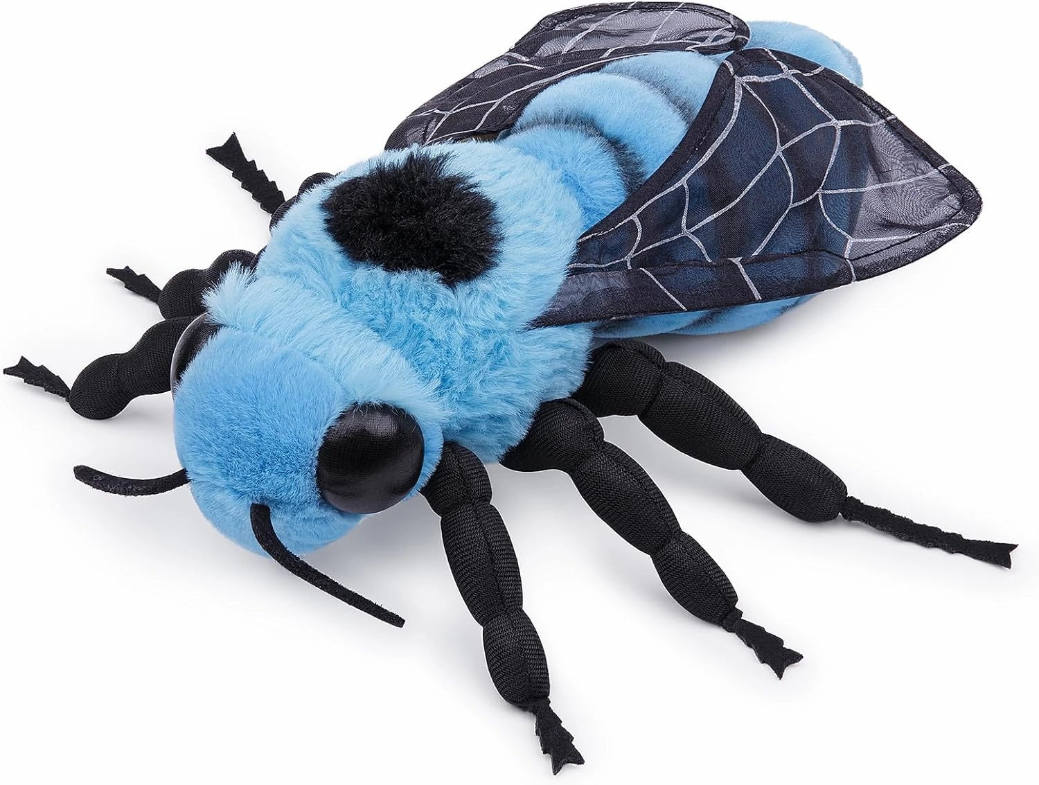 FRANKIEZHOU Simulation Bee Stuffed Animal-15 inch,Blue Bees Plush Toy,Soft BeeToy for Kids,Home Decor,Hugging Toy