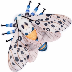 FRANKIEZHOU Simulation Leopard Moth Stuffed Animal - White 25 Inch,Soft Leopard Moth Plush Toy,Moth Toy for Kids, Home Decor, Cuddle Toy