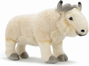 FRANKIEZHOU Takin Stuffed Animal-White 13.78",Girl Toys,Gifts for Kids,Home Decor,Hugging Toy