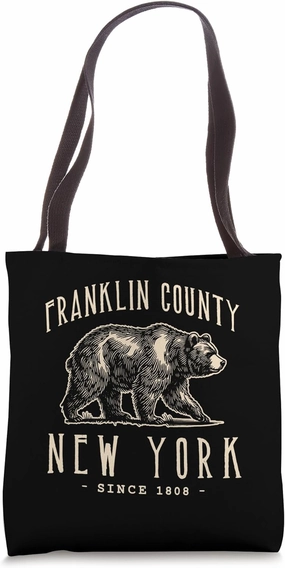 FRANKLIN COUNTY, NEW YORK. BEAR VINTAGE ANIMAL Tote Bag