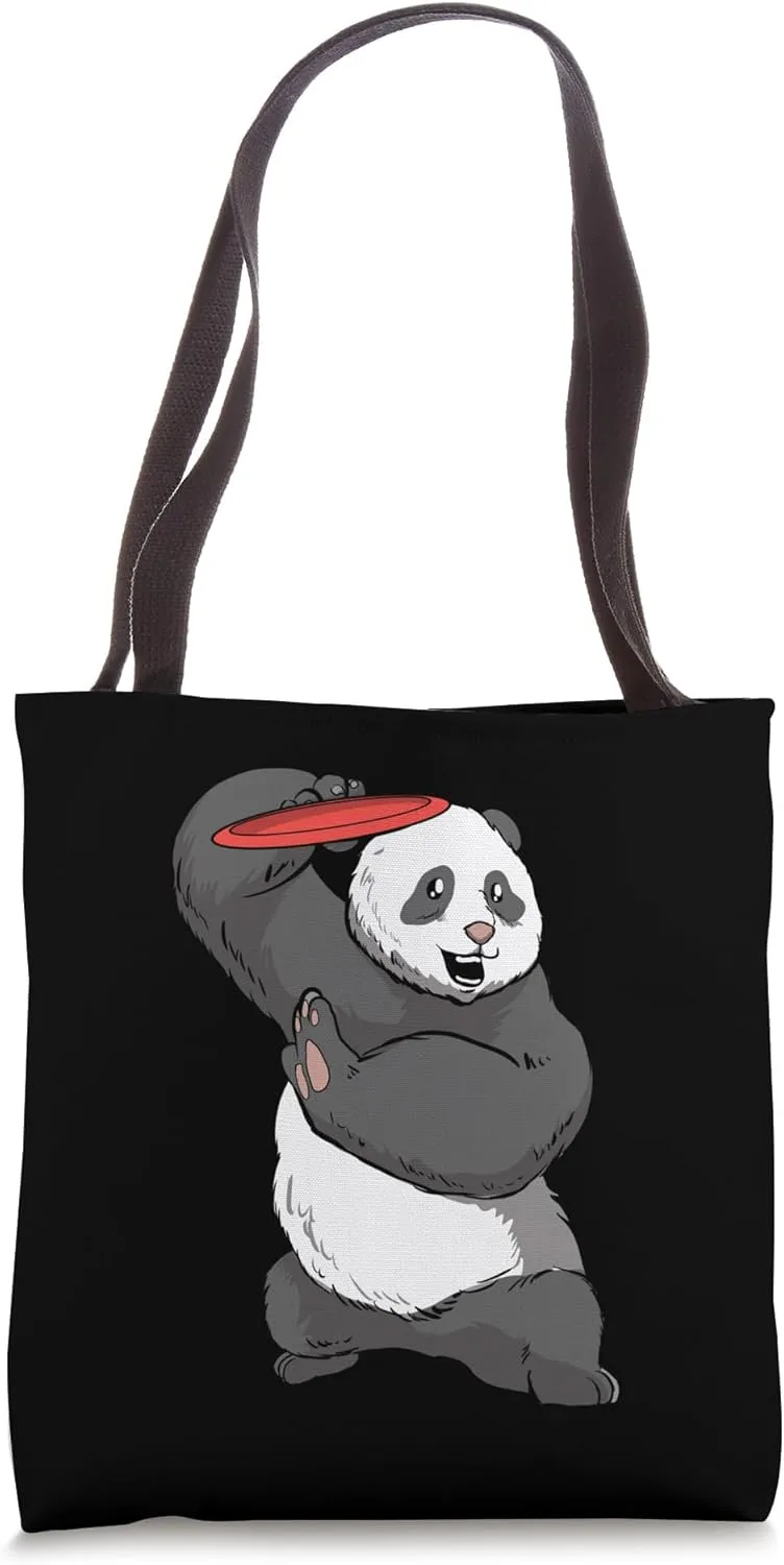 Frisbee Golf Panda Bear - Frolf Course Disc Golf Tote Bag