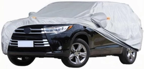 Full Car Covers for Toyota Highlander 2013 2014, All Weather Exterior Waterproof Scratch Automobile Apparel Non Slip Clothing Windproof Durable Protective Layer